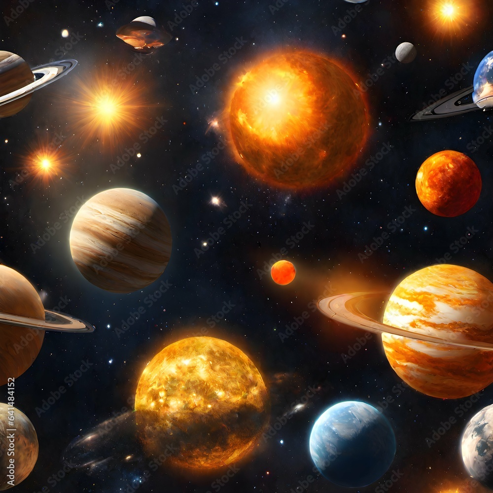 background with planets