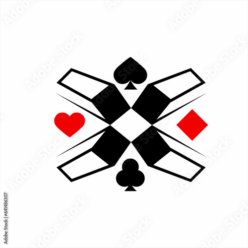 Poker card symbol illustration design with box. Suitable for use in poker clubs.