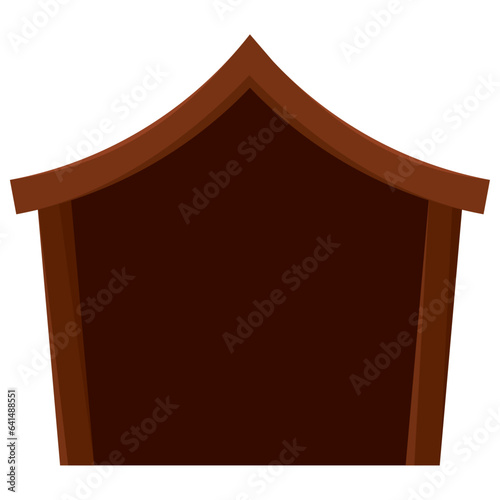 Isolated empty wooden manger building Vector