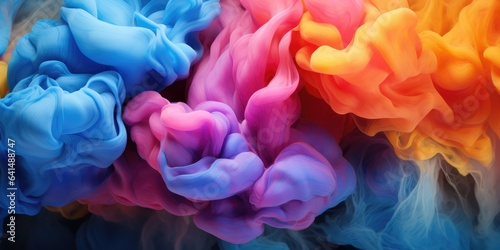a close up of colorful smoke