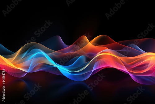 a colorful waves of light