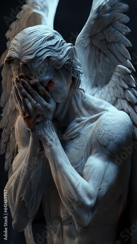 Covered in Tears: A White Angel's Heartbreak