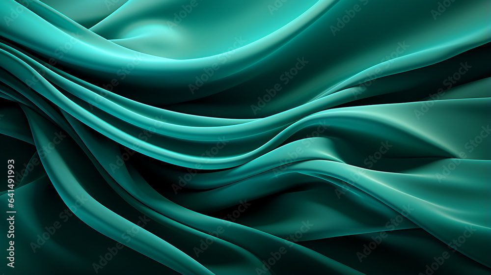 Fototapeta premium green satin background HD 8K wallpaper Stock Photographic Image