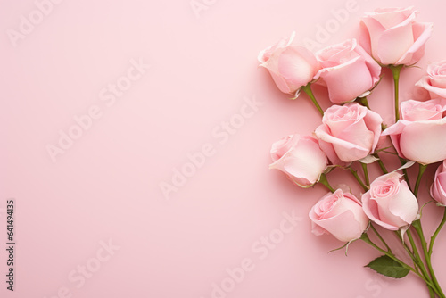 Wallpaper Mural Bunch of pink roses on pink background. Can be used for romantic occasions or floral designs. Torontodigital.ca