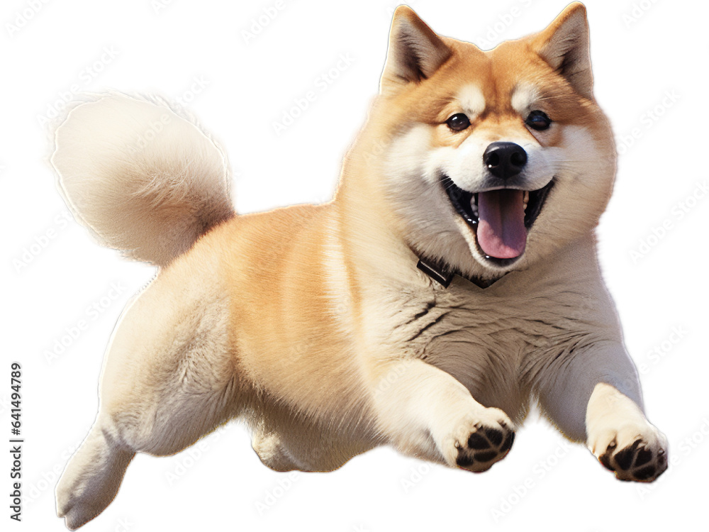 Akita Joyful Romp, No Background Akita Joyful Romp, No Background