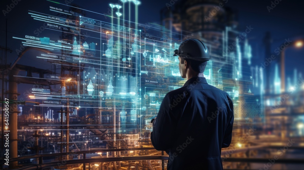 © ThisDesign - petroleum engineer analyzing oil well data generative ai © ThisDesign - petroleum engineer analyzing oil well data generative ai