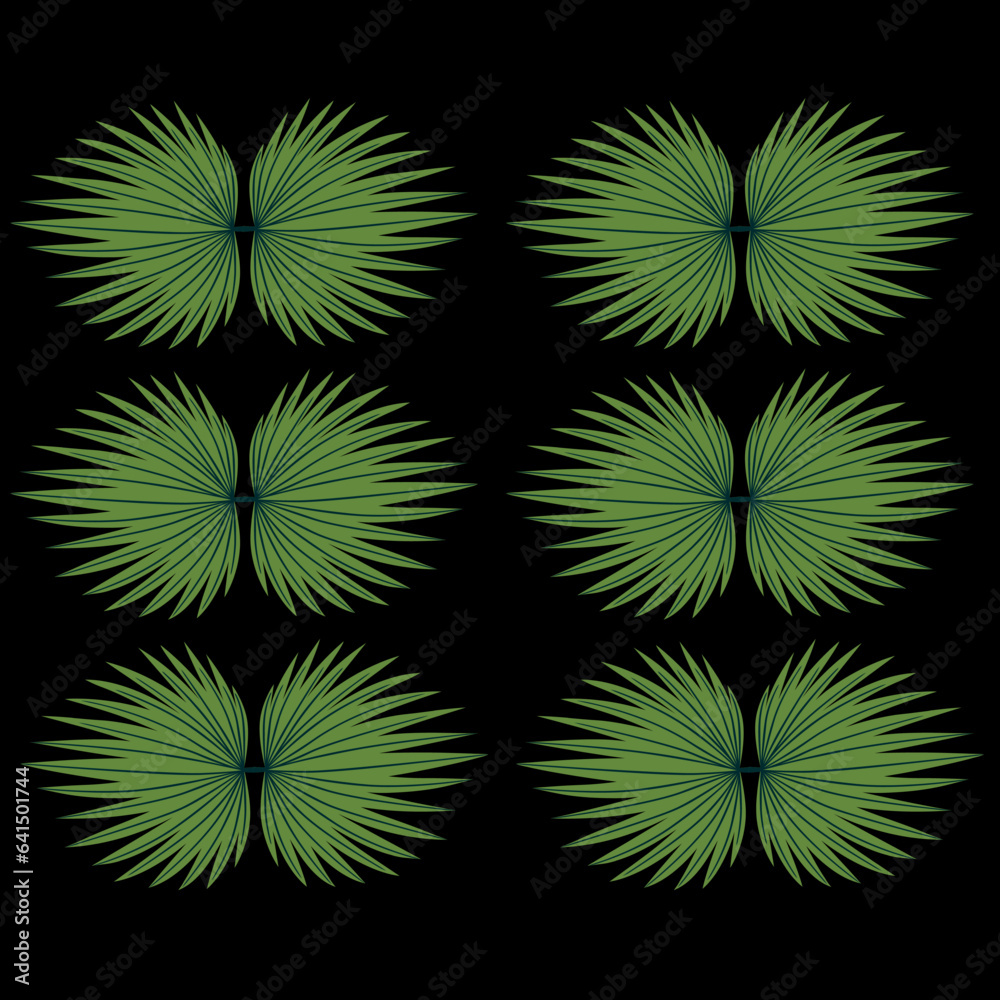 abstract green leaves with black background abstract green leaves with black background