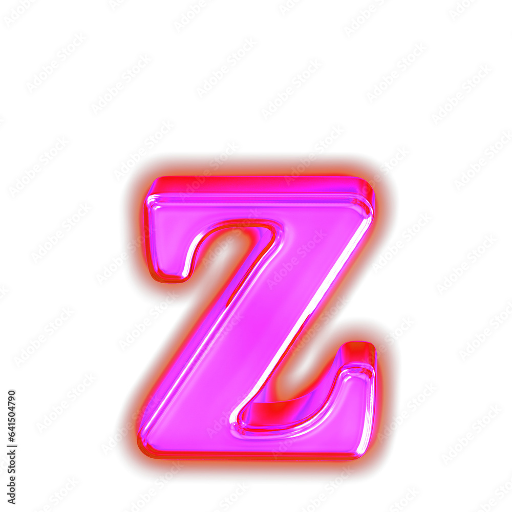 Symbol made of glowing purple. letter z Symbol made of glowing purple. letter z