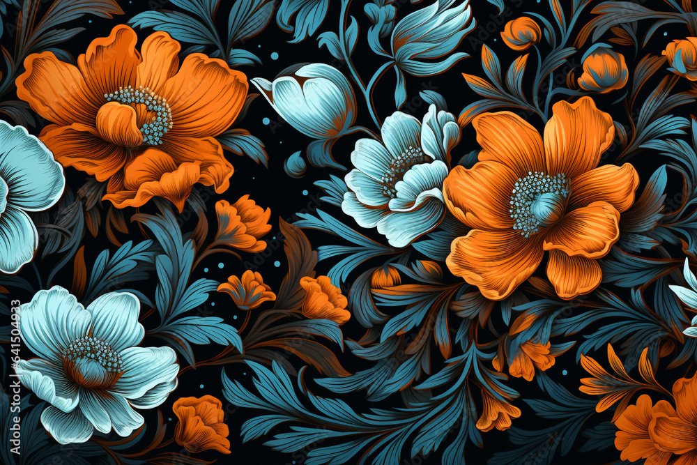 custom made wallpaper toronto digitalfloral pattern
