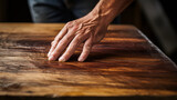 A Close-Up of a Craftsman's Hands Skillfully Restoring a Vintage Masterpiece, Breathing New Life into Timeless Beauty