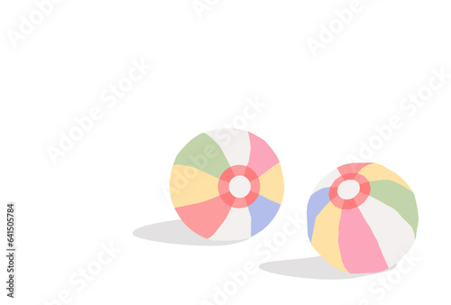 2つの紙風船のイラスト