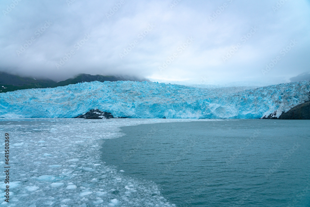 holgate glacier, Kenai Fjords National Park, scenery view from floating ice ocean