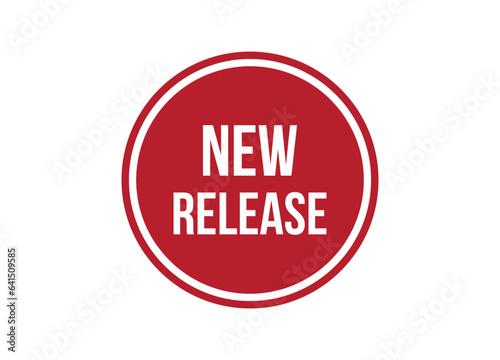 new release red banner design vector illustration