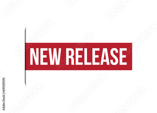 new release red banner design vector illustration