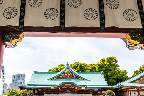 Canvas Print Traditional Japanese style building of Hie shrine in Tokyo, Japan