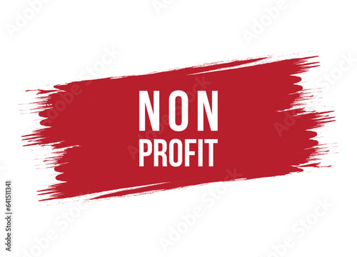 Brush style non profit banner vector design illustration
