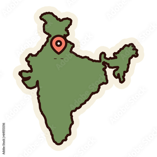 india map sticker
