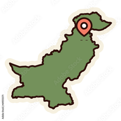 pakistan map sticker