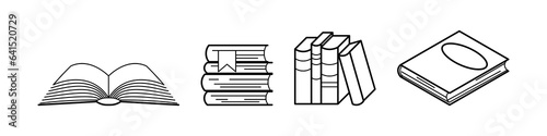 Набор иконок книги. Векторная иллюстрация