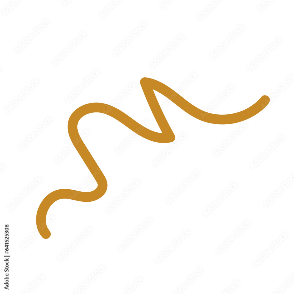 Obraz premium orange brown squiggly doodle lines