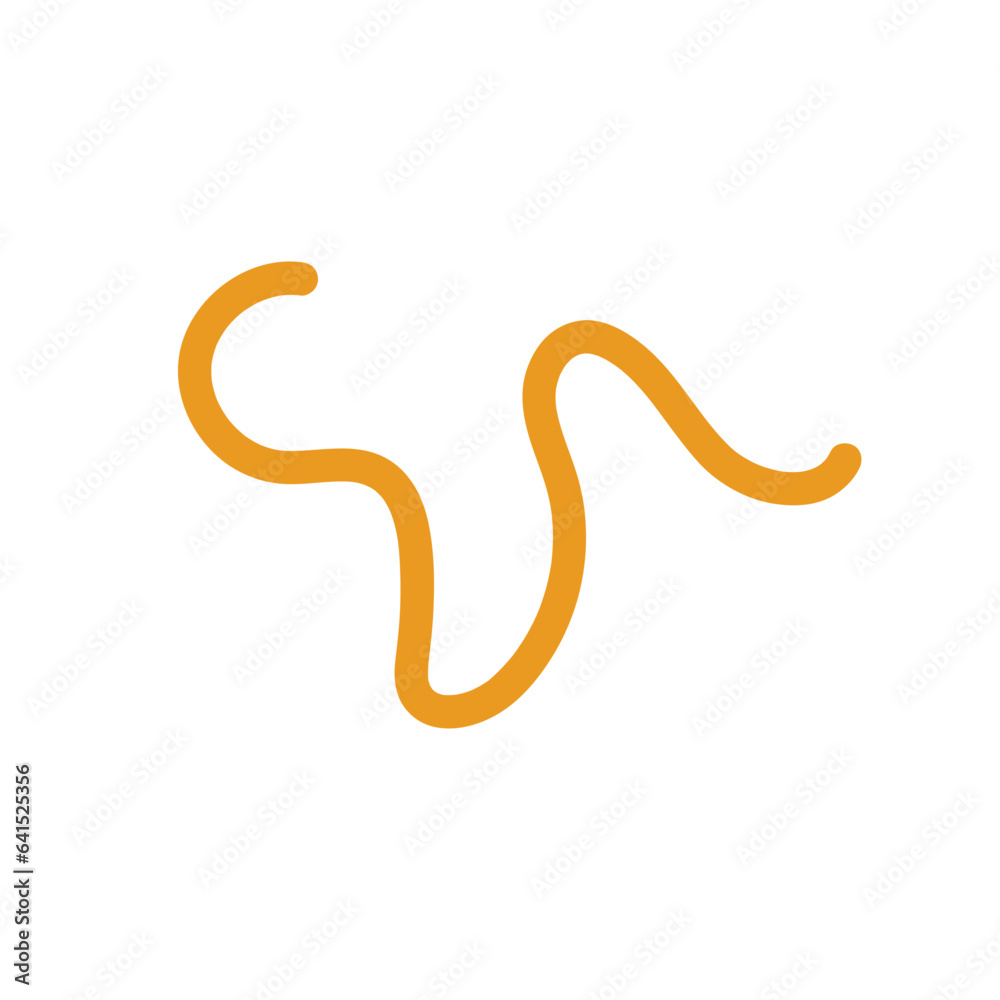 Fototapeta premium orange brown squiggly doodle lines