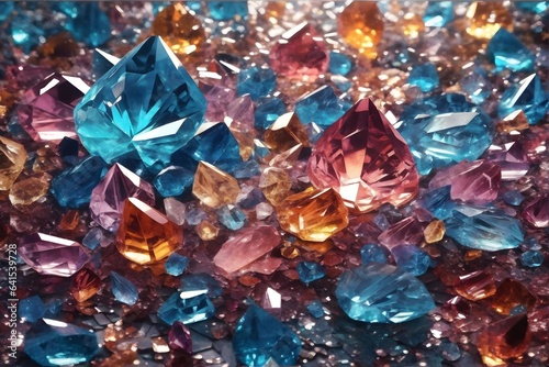 Crystal Background, Crystal Gemstone Background, Crystal Wallpaper, Crystal Texture, AI Generative