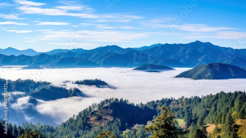 Aerial view White clouds in blue sky. Top. View from drone. Aerial bird's eye. Aerial top view cloudscape. Sky background