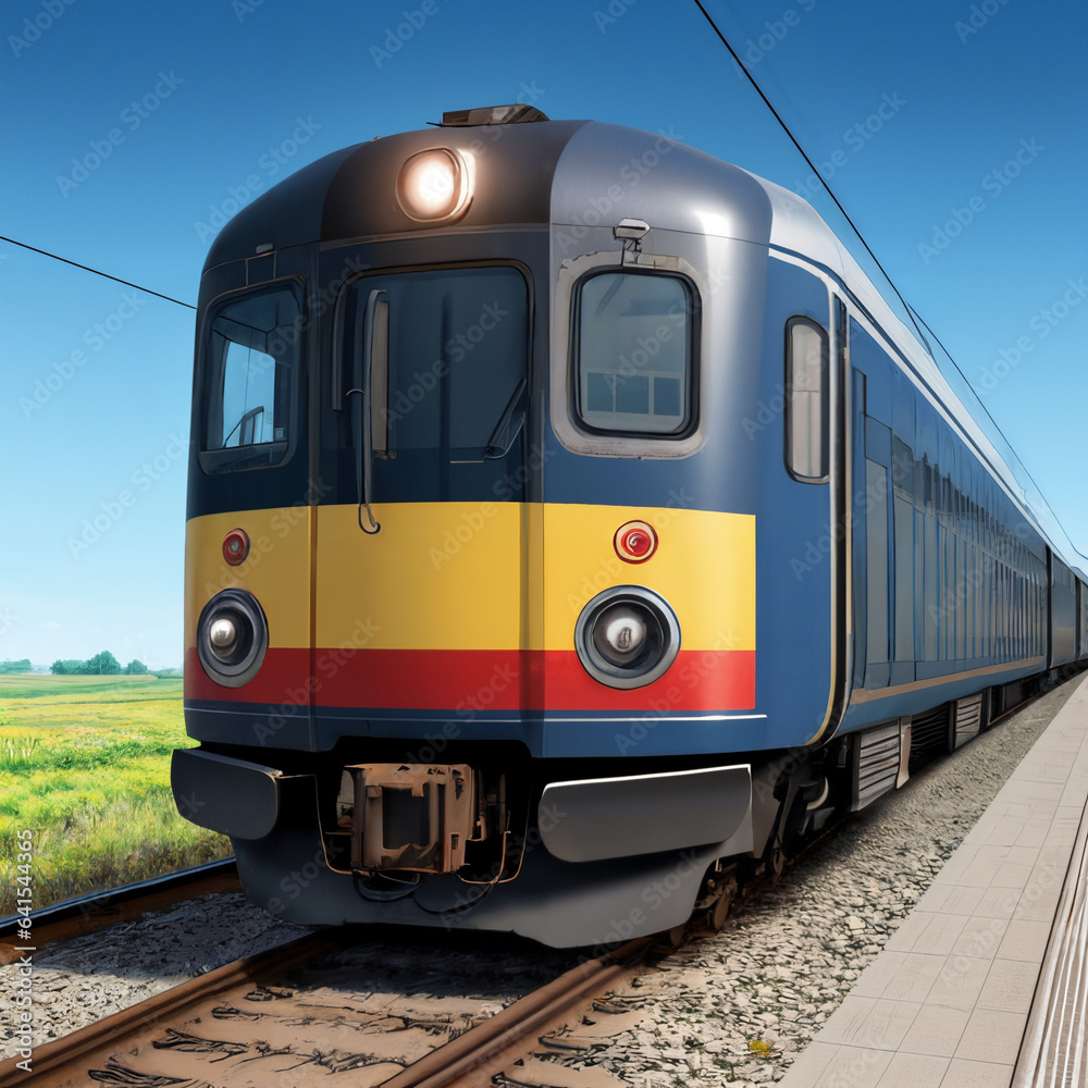 Fototapeta premium train on the railway