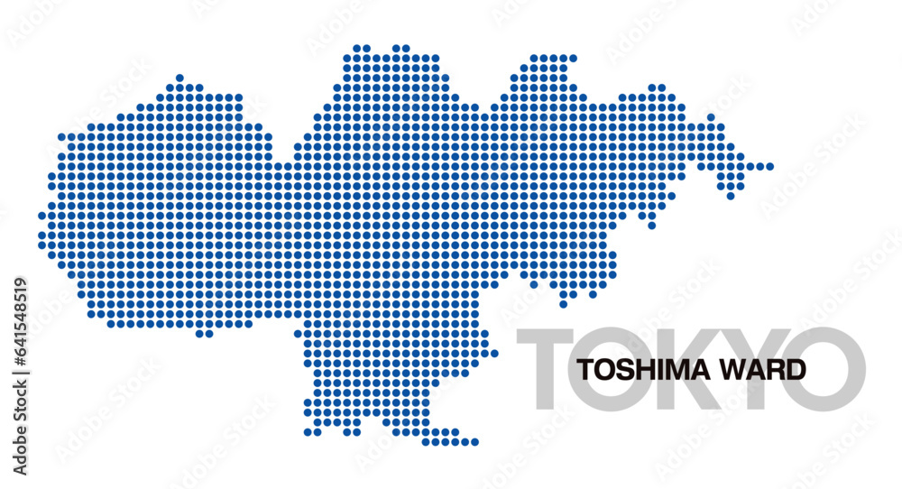 東京都豊島区のドット地図
