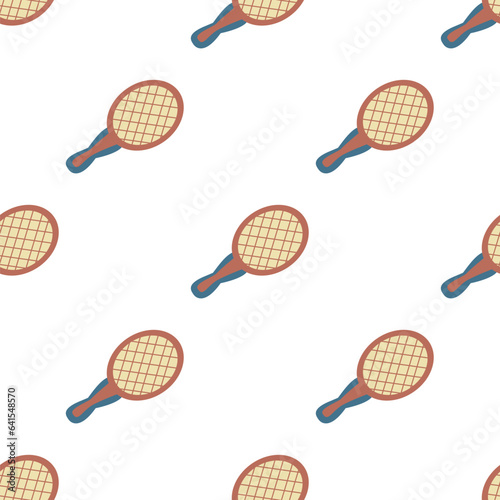 Seamless pattern withwith tennis rackets photo