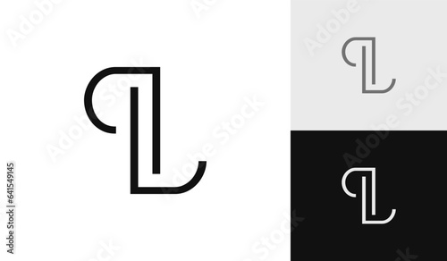 Letter PL initial monogram logo design
