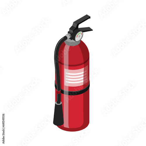 Safety fire extinguisher icon. Isometric of safety fire extinguisher vector icon for web design