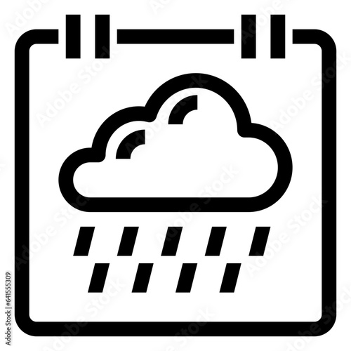 rainy weather icon illustration