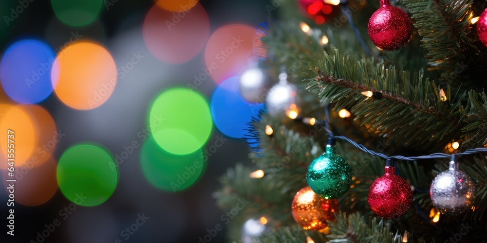 Merry Christmas and Happy New Year. Festive bright beautiful background. Decorated Christmas tree on blurred background. de-focused lights, gold bokeh Merry Christmas and Happy New Year. Festive bright beautiful background. Decorated Christmas tree on blurred background. de-focused lights, gold bokeh
