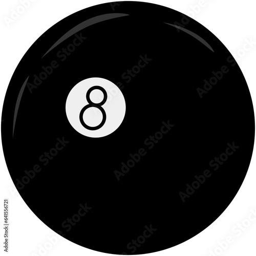 number 8 of snook ball, for snooker elements 