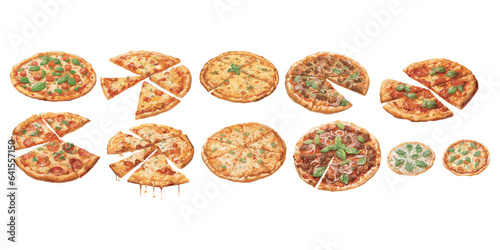 watercolor pizza clipart for graphic resources