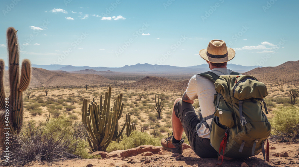 Nature's Photographic Marvels: A Hiker's Sheltered Pause Amidst the Wilderness Nature's Photographic Marvels: A Hiker's Sheltered Pause Amidst the Wilderness