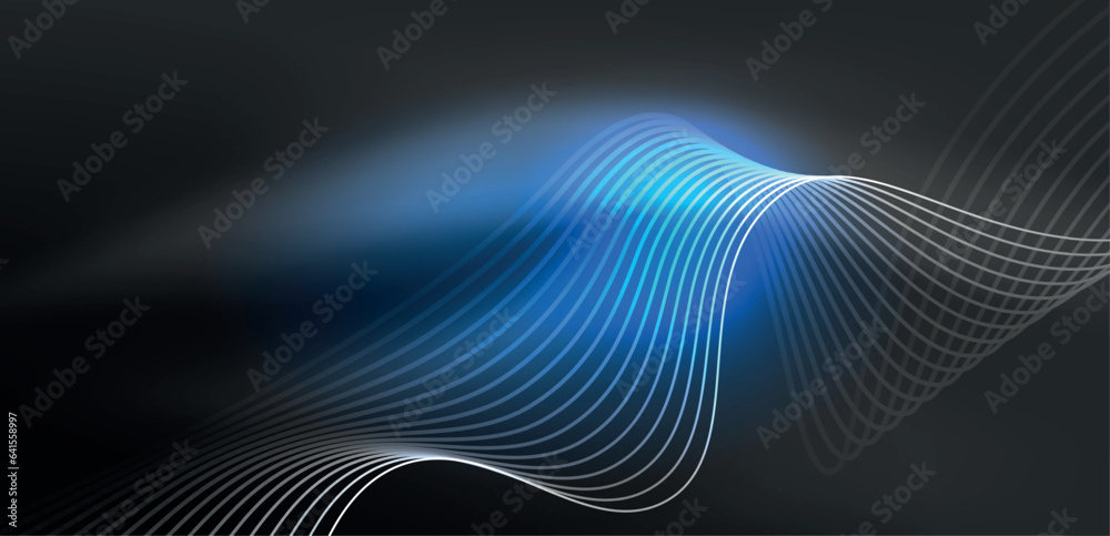 Abstract background neon wave. Hi-tech design for wallpaper, banner, background, landing page, wall art, invitation, prints, posters Abstract background neon wave. Hi-tech design for wallpaper, banner, background, landing page, wall art, invitation, prints, posters