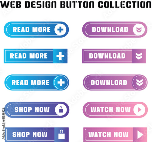 buttons for web vector