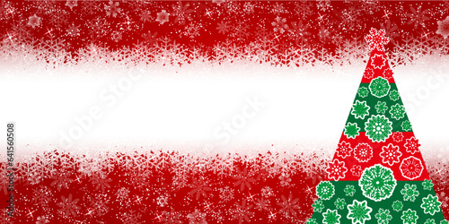 クリスマス　モミの木　雪　冬　背景