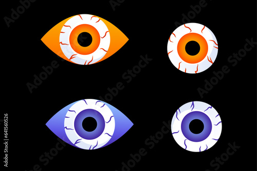 Set of Halloween Spooky Eyeballs photo