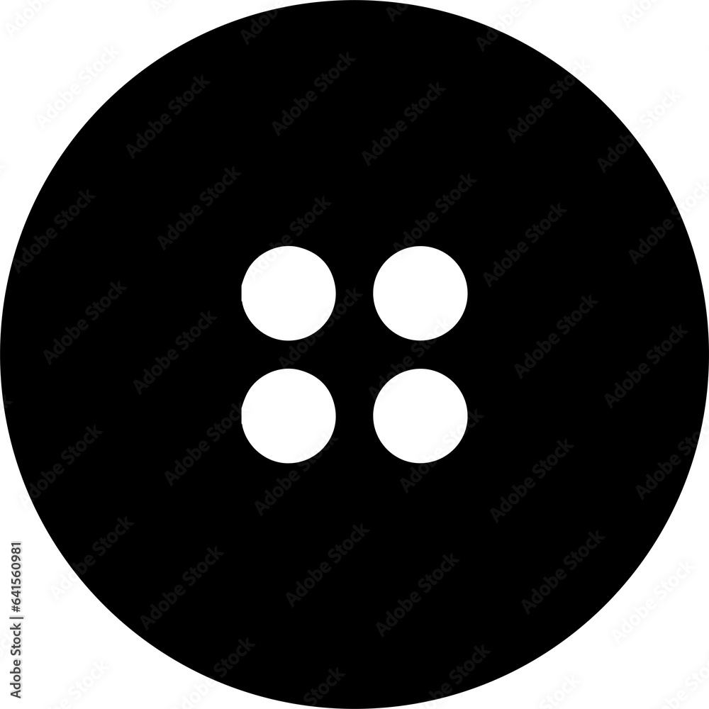 The 4 white dots are in the center of a black circle Stock Illustration