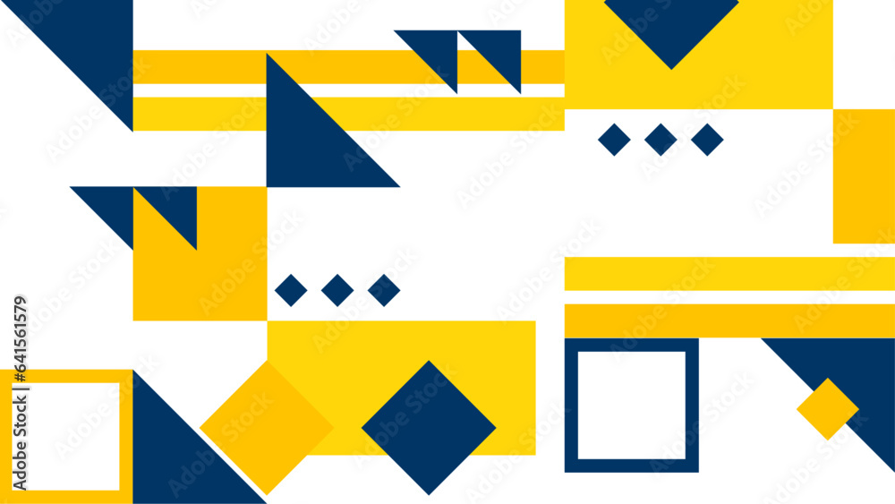 Blue yellow and white modern geometric background with shapes Blue yellow and white modern geometric background with shapes