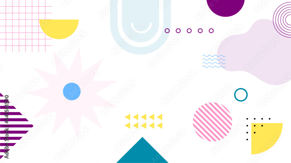 Colorful modern geometric background with shapes