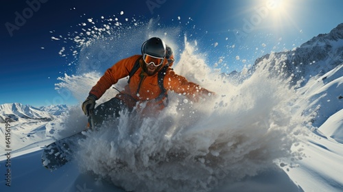 shot close-up sport extreme winter snowboard,ski,climbing. © Daunhijauxx