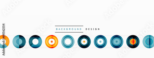 Abstract background with circle symmetric grid composition. Circle pattern creating sense of movement. Grid adds structure and balance to the composition, with equal spacing between each circle