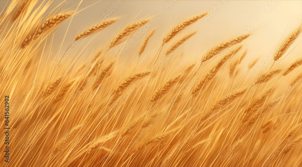 Collaboration of wind and wheat with mesmerizing symphony illustration. Generative AI. Collaboration of wind and wheat with mesmerizing symphony illustration. Generative AI.