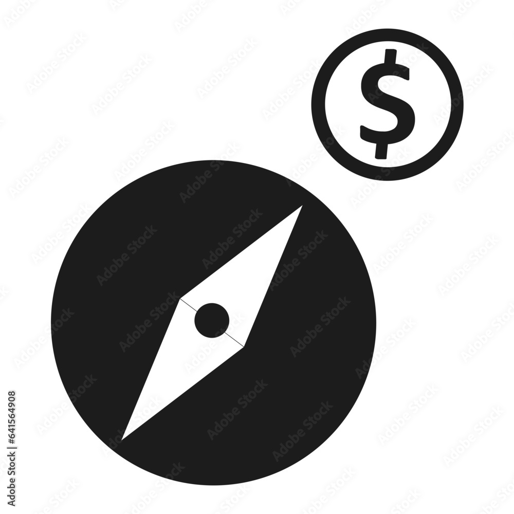 buciness compass icon illustration buciness compass icon illustration