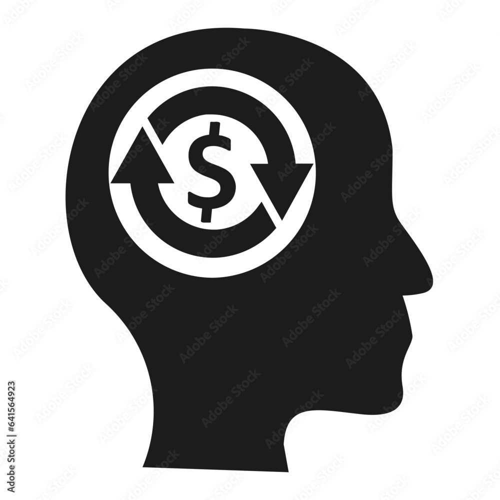 financial mind icon illustration financial mind icon illustration