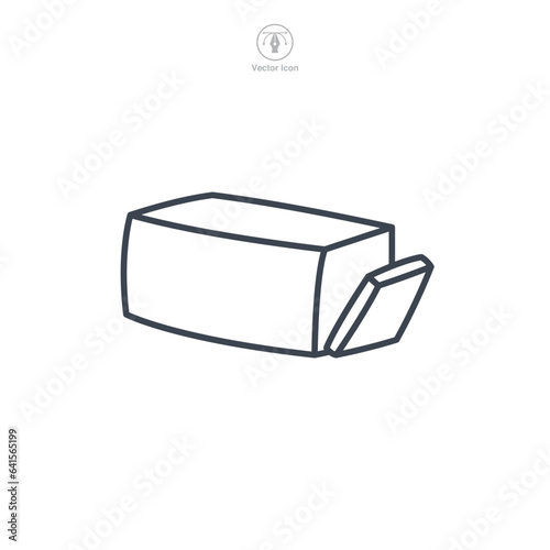 Butter Stick icon symbol vector illustration isolated on white background